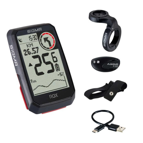 Велокомпьютер ROX 4.0 Black HR Set Sigma Sport