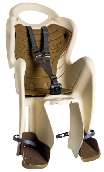 Сиденье задн. Bellelli Mr Fox Сlamp (на багажник) до 22кг бежевое с коричневой подкладкой