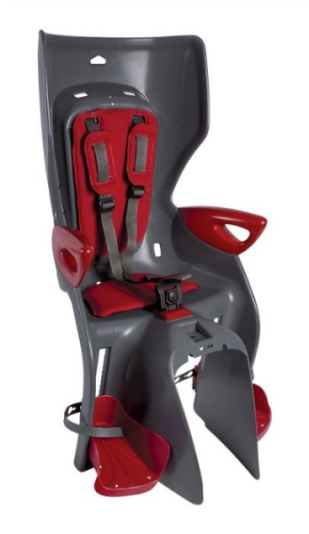 Сиденье задн. Bellelli Summer Standart B-fix до 22кг, серое с красной подкладкой