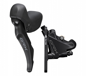 Гальмо гідравл диск RX400-1 GRX, переднє (ліва гальм.ручка/шифтер ST-RX600 2-швидк, каліпер BR-RX400, гідроліния 1000мм)