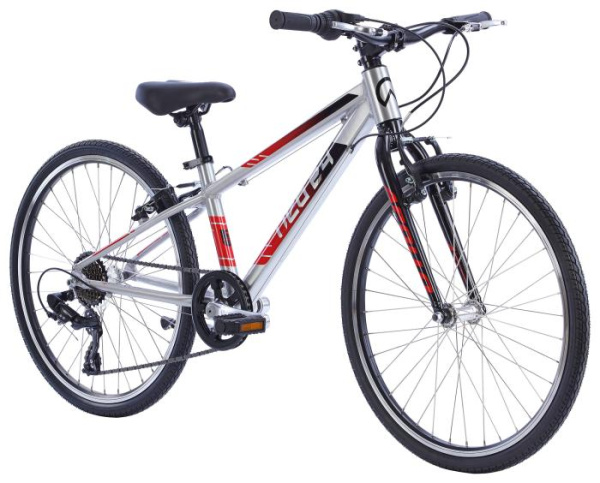 Детский велосипед Apollo NEO 7s boys 24" Brushed Alloy / Black /Red Fade