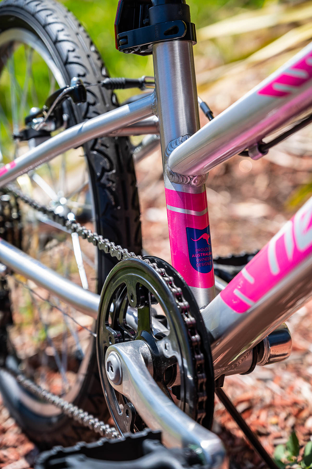 Детский велосипед Apollo NEO 6s girls 20", Brushed Alloy / Purple / Blue Fade