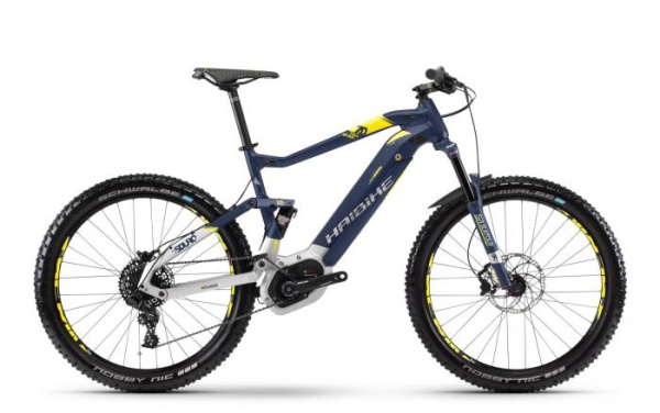 Электровелосипед Haibike Sduro FullSeven 7.0 27,5" Сине-бело-желтый 2018