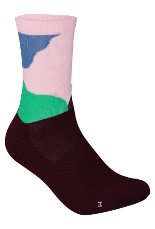 Носки велосипедные POC Essential Print Sock, Color Splashes Multi Opal/Basalt, M