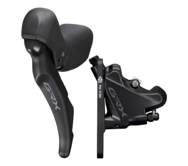 Гальмо гідравл диск SHIMANO RX400-1 GRX, переднє (ліва гальм.ручка/шифтер ST-RX600 2-швидк, каліпер BR-RX400, гідроліния 1000мм)