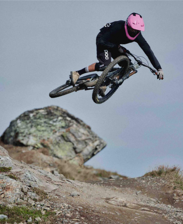 Шлем POC Coron Air SPIN Actinium Pink/Uranium Black Matt, XS-S