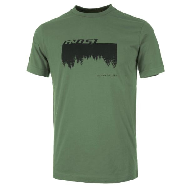Велофутболка Ghost MTN Casual Line Woods, Зелено-черный