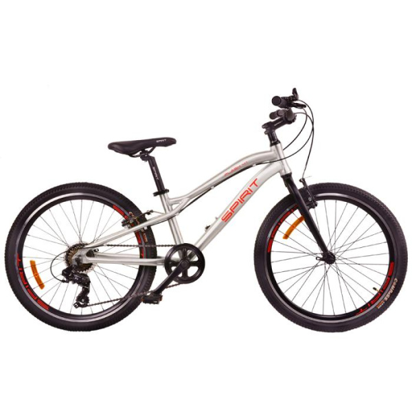 Горный велосипед Spirit Flash 4.1 24" серый 2021 рама Uni