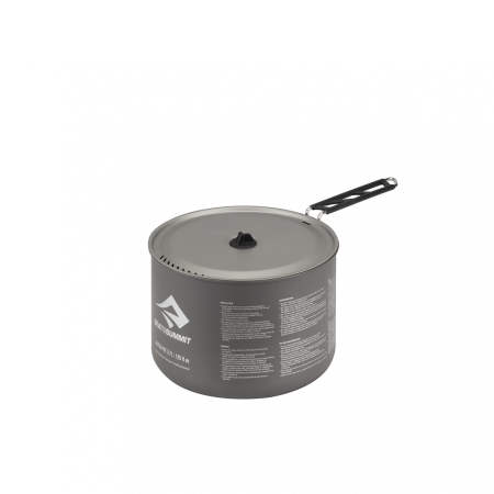 Кастрюля алюминиевая со складной ручкой Alpha Pot Black, 3700 мл от Sea to Summit