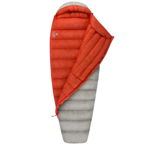Женский спальный мешок Flame FmIII (-4/-10°C), 183 см - Right Zip, Light Grey/Paprika от Sea to Summit