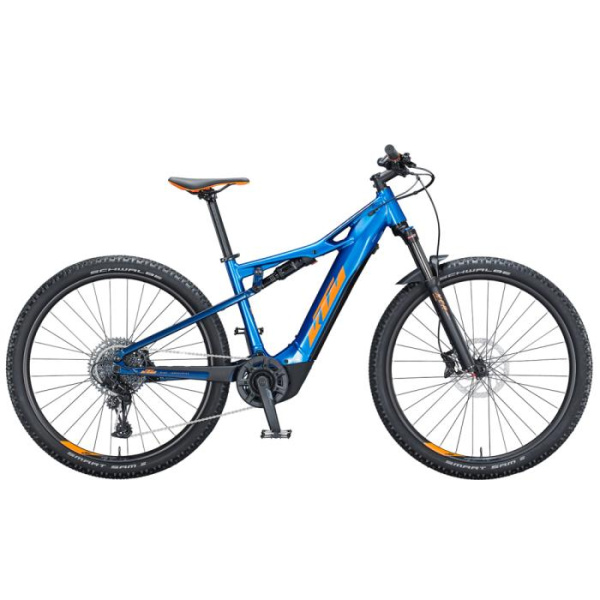 Электровелосипед KTM Macina Chacana 294 29" голубой (оранжевый) 2021