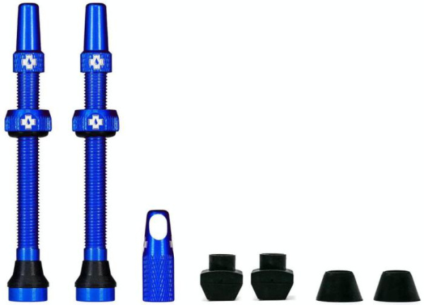 Вентили для бескамерных колес MUC-OFF Tubeless Presta Valve, 80 мм, синие