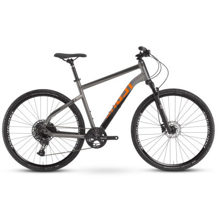 Гибридный велосипед Ghost Square Cross Essential AL W 28" серо-черный 2021