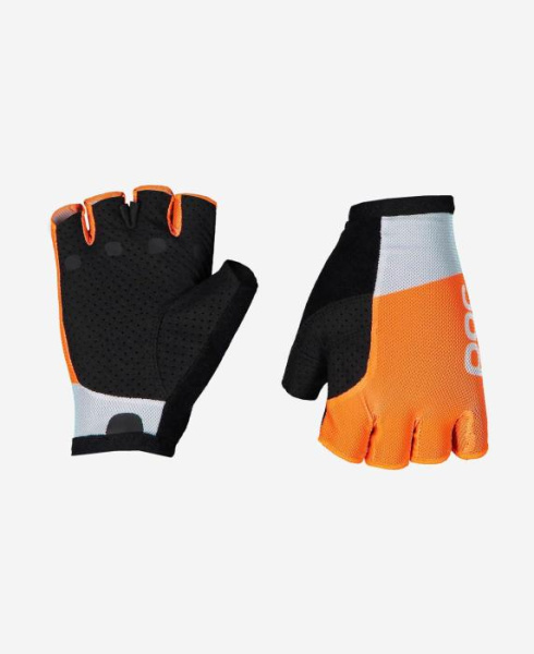 Велоперчатки POC Essential Road Mesh Short Glove Granite Grey/Zink Orange, S