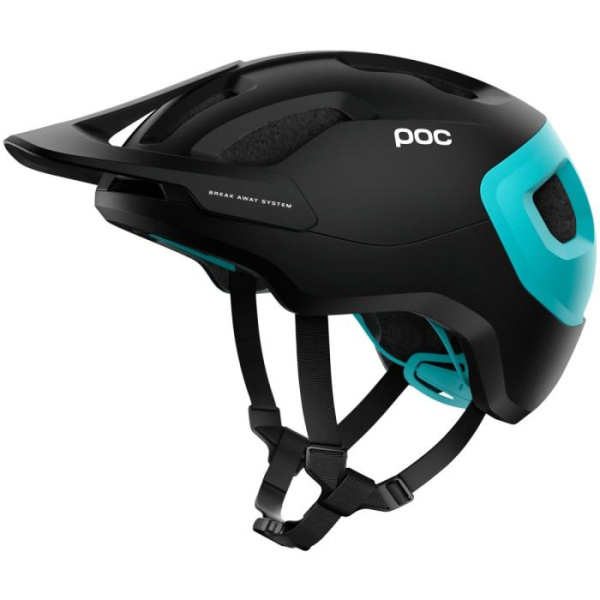 Шлем велосипедный POC Axion SPIN, Uranium Black/Kalkopyrit Blue Matt, M/L