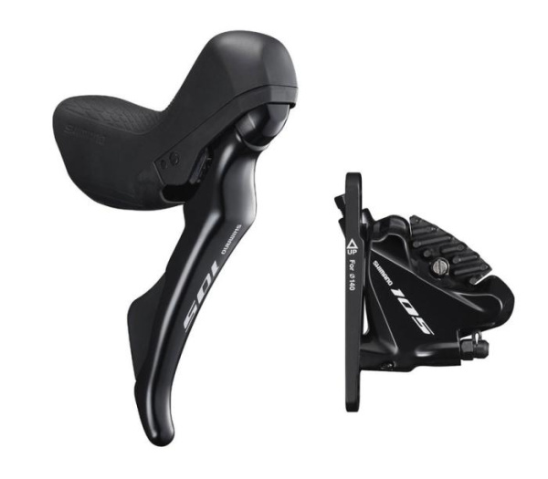 Гальмо гідравл диск SHIMANO для шосе R7020 105, переднє (ліва ручка, каліпер, гідроліния 1000мм)