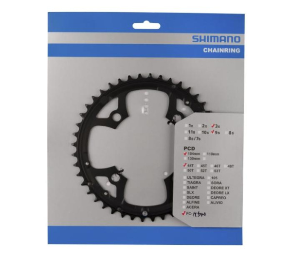 Зірка шатунів Shimano FC-M540, 44зуб, чорний, 9-швидк