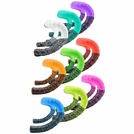 Обмотка руля Supacaz Super Sticky Kush Star Fade Серебристый металлик с черным