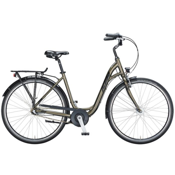 Городской велосипед KTM City Fun 28" зеленый (черный) 2021