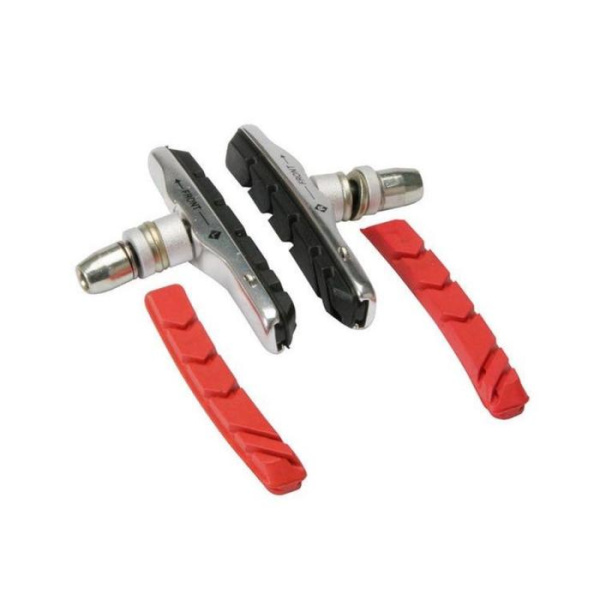 Колодки тормозные+сменные накладки SPECTRA MTB V-Brake Alu 70mm Black/Red - C6600036