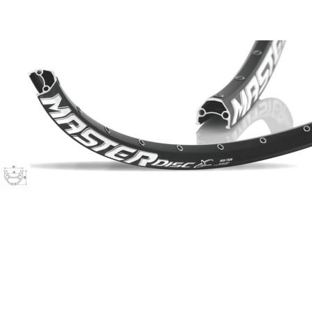 Обод Remerx Master Disc RDX 7320 26" (559 x19) черный, MTB, пистонир., под диск,36 спиц
