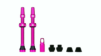 Вентили для бескамерных колес MUC-OFF Tubeless Presta Valve, 60 мм, розовые