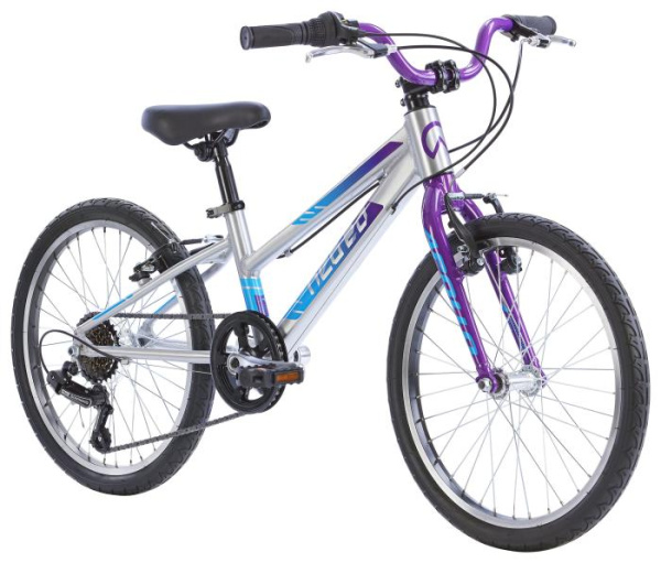 Детский велосипед Apollo NEO 6s girls 20", Brushed Alloy / Purple / Blue Fade