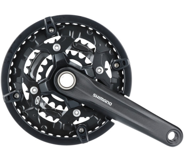 Шатуны Shimano FC-MT300-3, 175мм, 40х30Х22, интегрированная ось, защита звезд, без каретки
