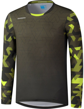 Велоджерси Shimano Myoko с длинными рукавами, Оливковый