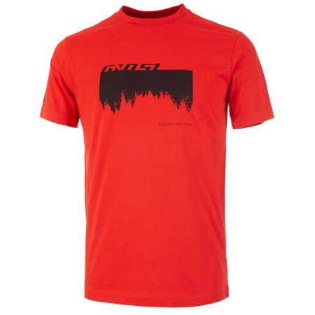 Велофутболка Ghost MTN Casual Line Woods, Красно-черный