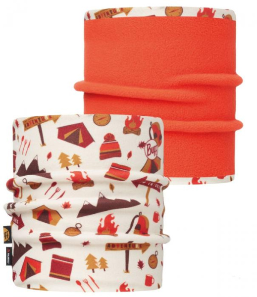 Шарф-труба детский (4-8) Buff Junior & Child Reversible Polar Neckwarmer, Adventure Cru Orange