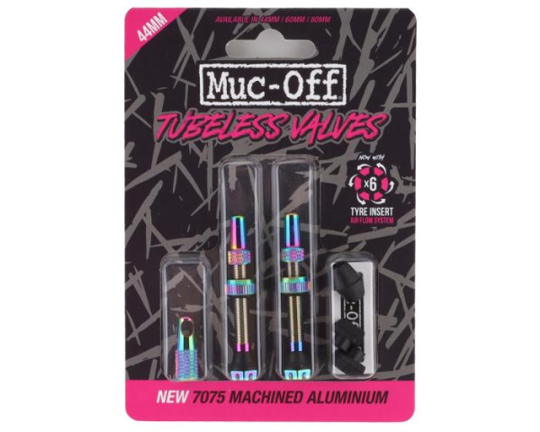 Вентили для бескамерных колес MUC-OFF Tubeless Presta Valve, 44 мм, бензиновые