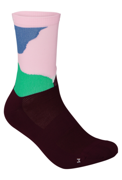 Носки велосипедные POC Essential Print Sock, Color Splashes Multi Opal/Basalt, M