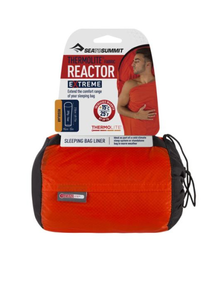 Вкладыш в спальник Thermolite Reactor Extreme, 235 см, Orange Sack/Red Liner от Sea to Summit