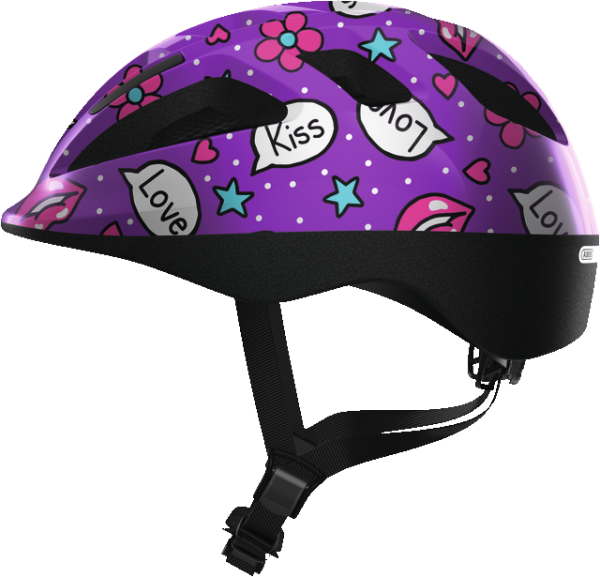 Велошлем детский ABUS Smooty 2.0 Purple Kisses
