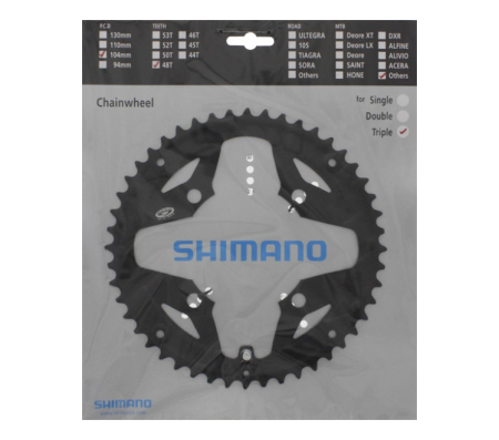 Зірка шатунів Shimano FC-M391 ACERA, 48зуб. 9-швидк. чорн