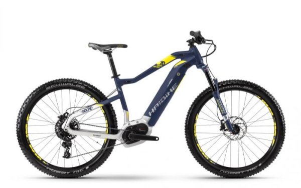 Электровелосипед Haibike Sduro HardSeven 7.0 27,5" Сине-бело-желтый 2018