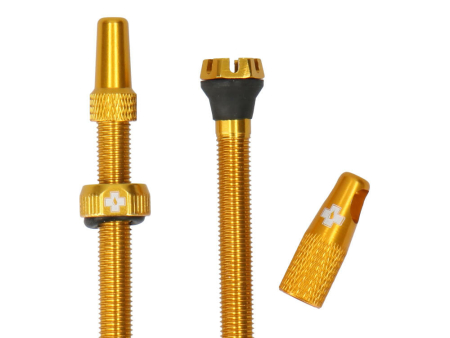 Вентили для бескамерных колес MUC-OFF Tubeless Valves V2, 44 мм, золотые