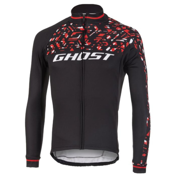 Велоджерси Ghost Factory Racing Long, Черно-красно-белый