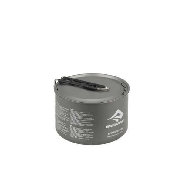 Кастрюля алюминиевая со складной ручкой Alpha Pot Black, 2700 мл от Sea to Summit