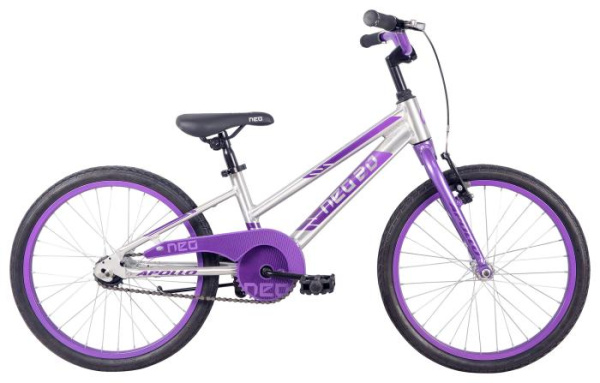 Детский велосипед Apollo NEO girls 20", Brushed Alloy / Lavender / Purple Fade