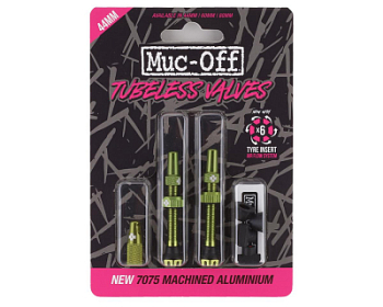 Вентили для бескамерных колес MUC-OFF Tubeless Presta Valve, 44 мм, зелёные