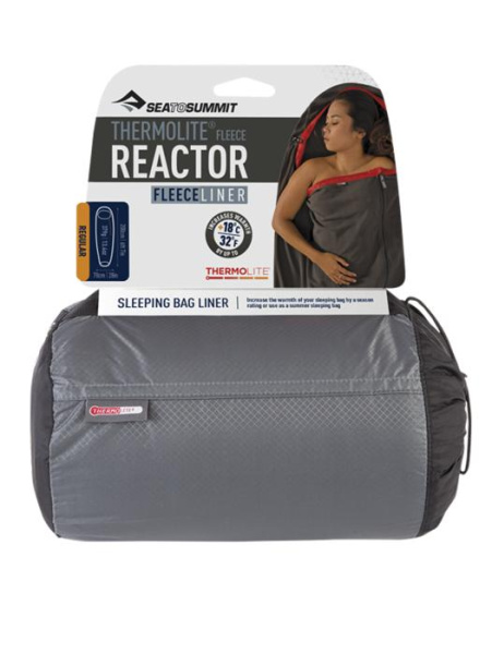Вкладыш в спальник Thermolite Reactor Fleece Liner, 200 см, Grey от Sea to Summit
