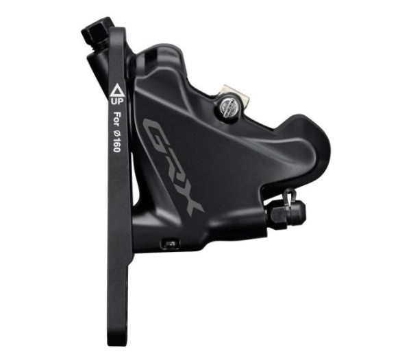 Каліпер гідравл. диск тормозов SHIMANO BR-RX400, GRX, передний, FLAT MOUNT, 140/160MM ротор, колодка L03A RESIN PAD(W/FIN)