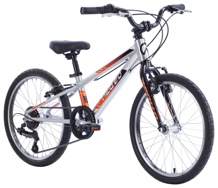 Детский велосипед Apollo NEO 6s boys 20", Brushed Alloy / Black / Orange Fade