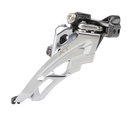 Переключатель передний Shimano FD-M8000-L DEORE XT, 3X11 LOW CLAMP, SIDE-SWING, передняя тяга, хомут