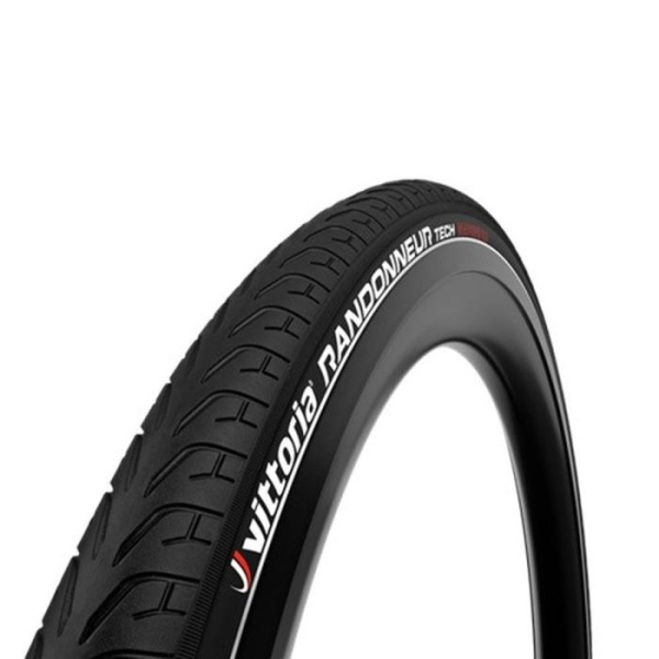 Покрышка Vittoria Randonneur Tech 28" (700C) Rigid, Full Black-Reflrctive
