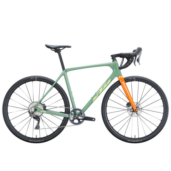 Гравийный велосипед KTM X-Strada Master Бирюзовый (оранжево-лайм) 2021