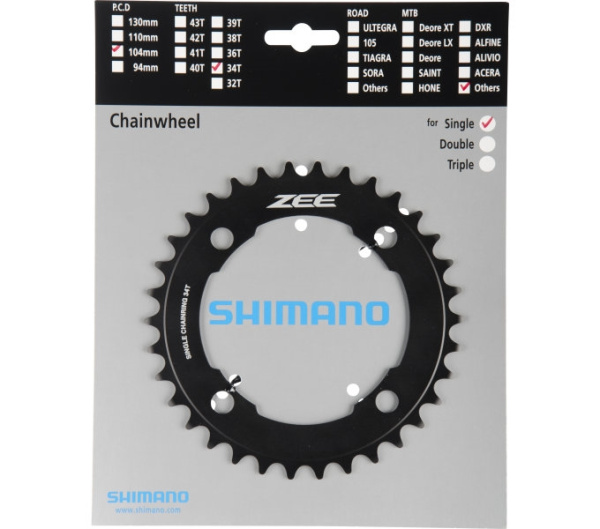 Зірка шатунів Shimano FC-M640 ZEE, 36зуб.