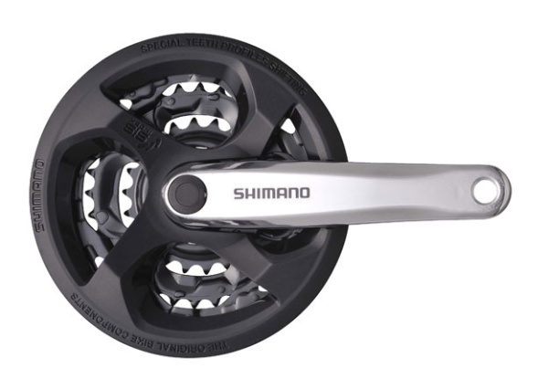 Шатуны Shimano FC-M131, 170мм, 48X38X28, защита звезд